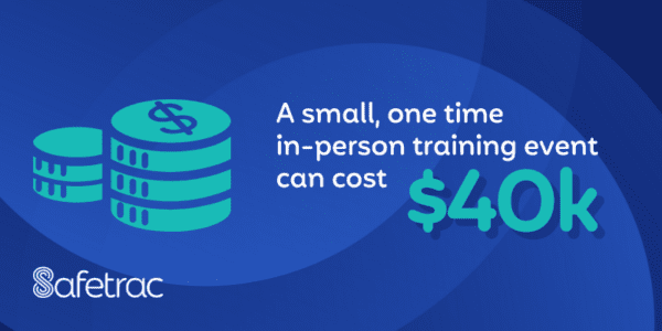 A small, one time in-person training event can cost an organisation $40k