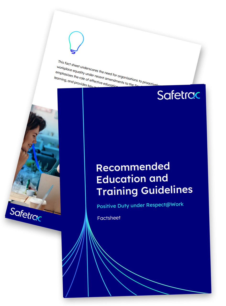 Recommended Respect@Work education and training guidelines