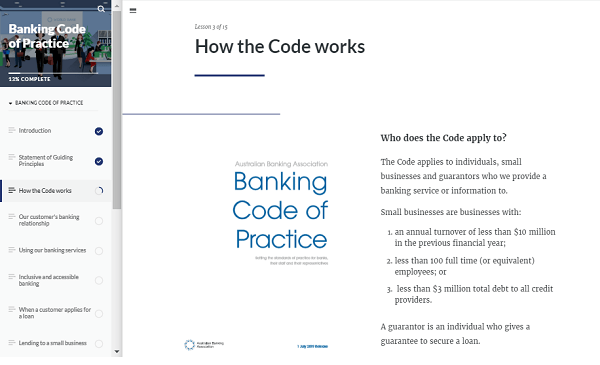 Banking Code of Practice how the code works