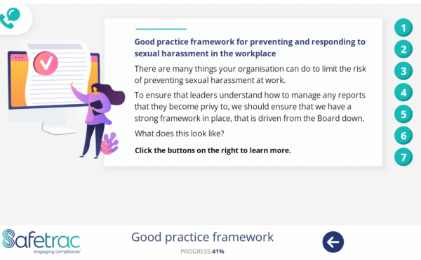 Screenshot of Course |  Respect@Work | Preventing Sexual Harassment for Leaders course